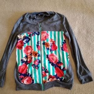 Flower zip up